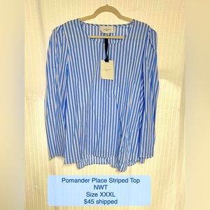 NWT Tuckernuck Pomander Place striped top XXXL